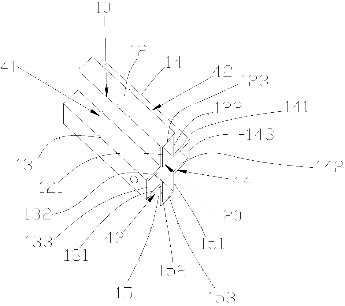 Connective building material and combined part used therewith