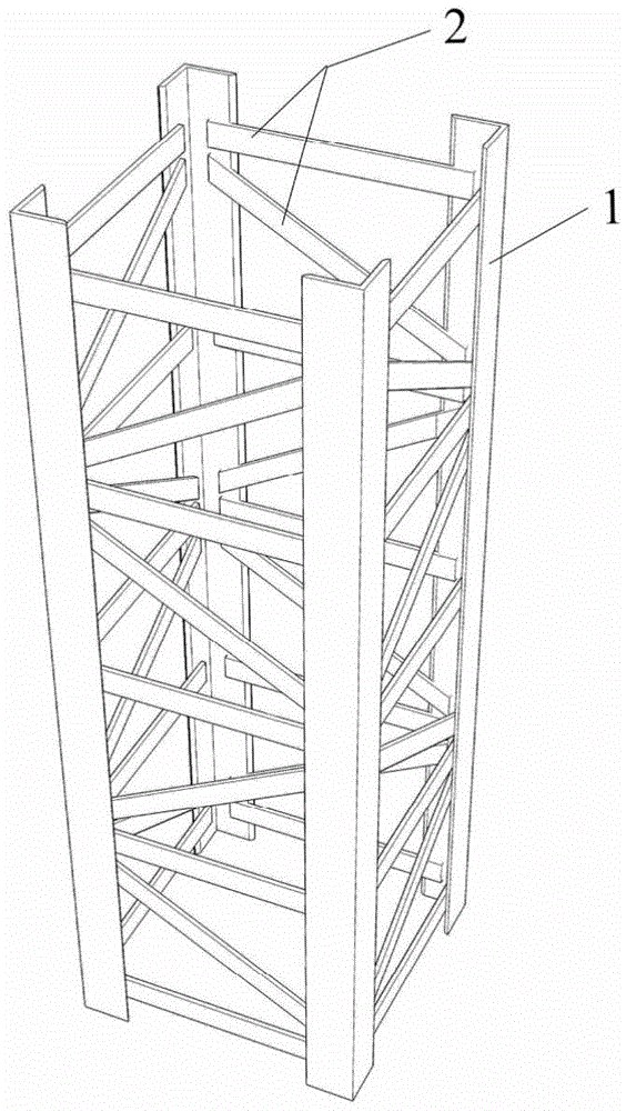 Steel reinforced concrete combination pillar with built-in bunched spiral stirrups and manufacturing method