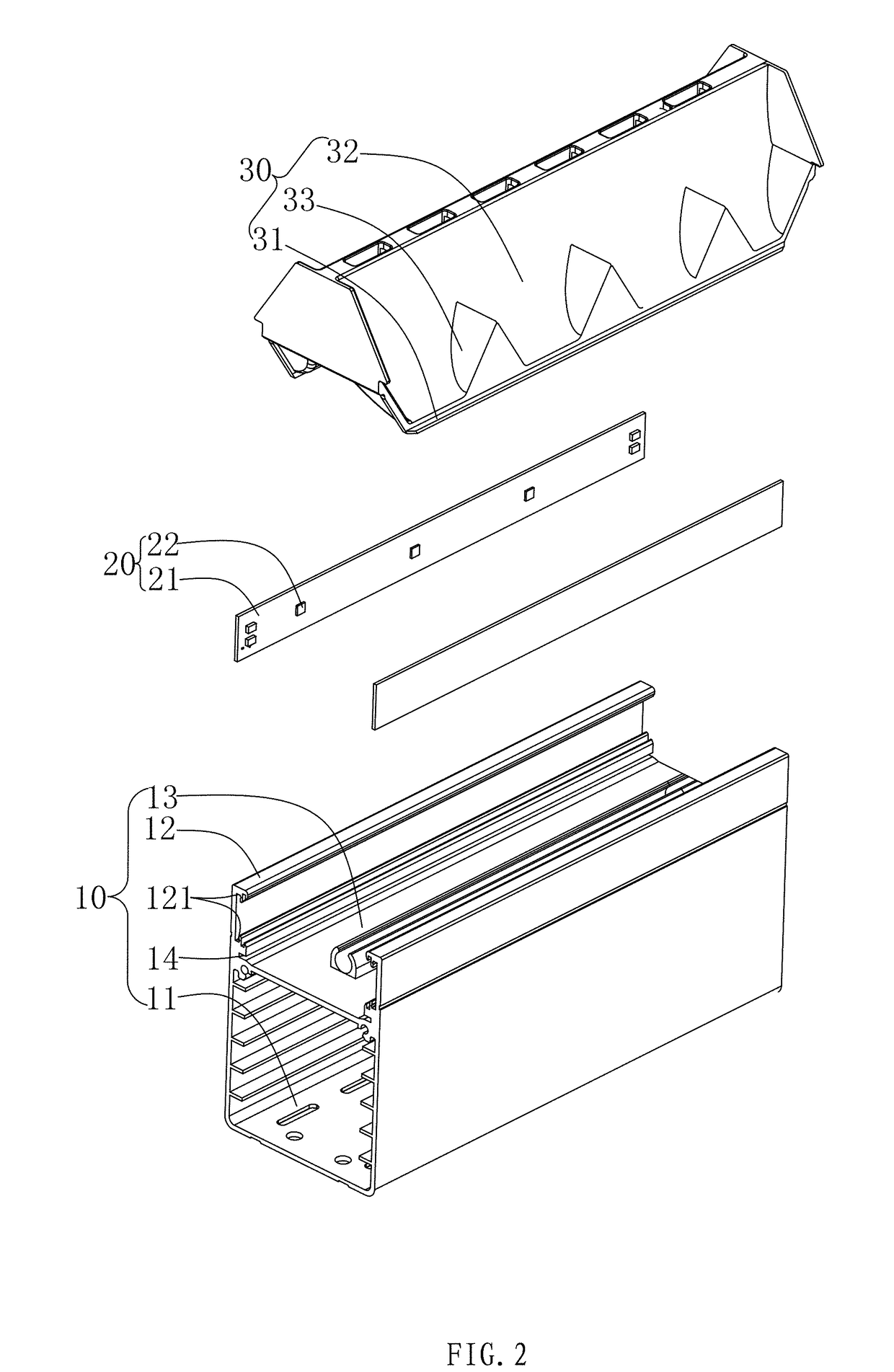 Light Distribution System of an LED Strip Light