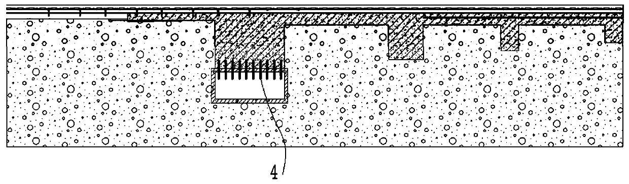 End thorn area reinforcing structure and construction method