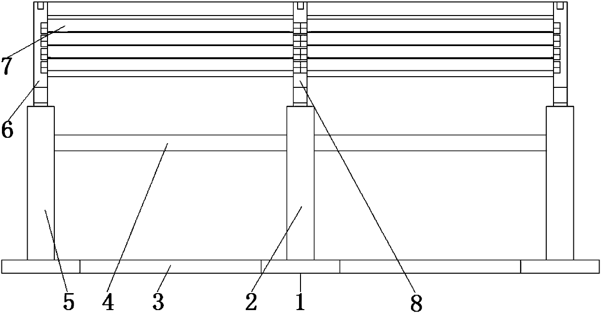 Supporting frame structure of rural earthquake-resistant building house