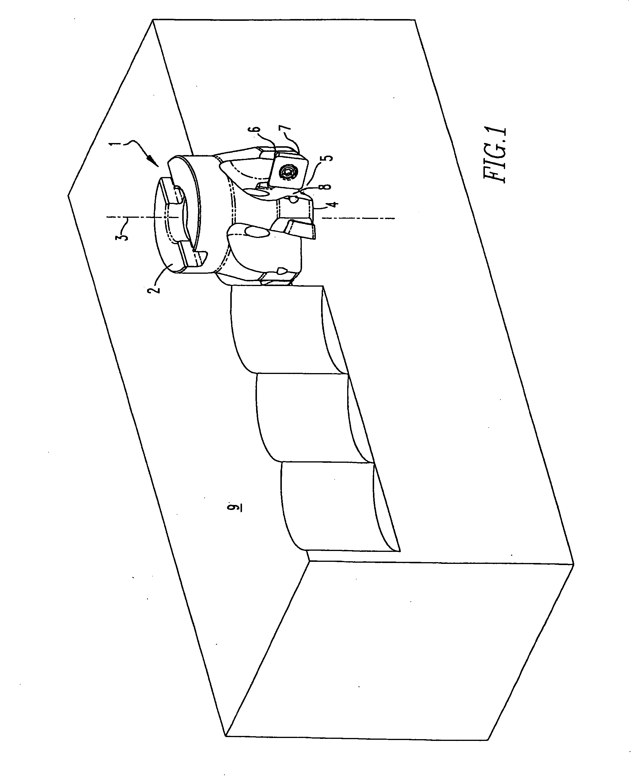 Toolholder with chip ejection segment thereupon