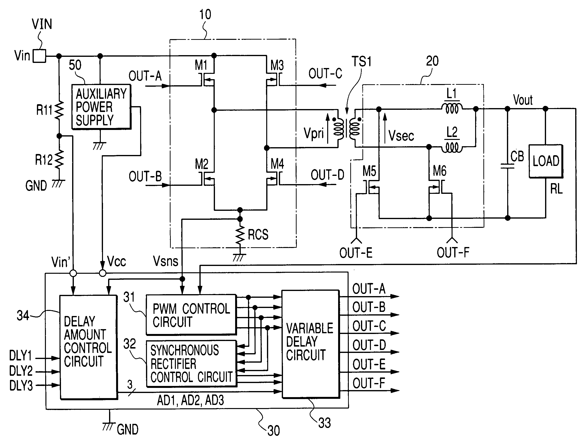 Switching power supply device and the semiconductor integrated circuit for power supply control