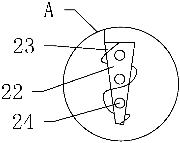 Deep-ditch fertilizing device of landscape garden