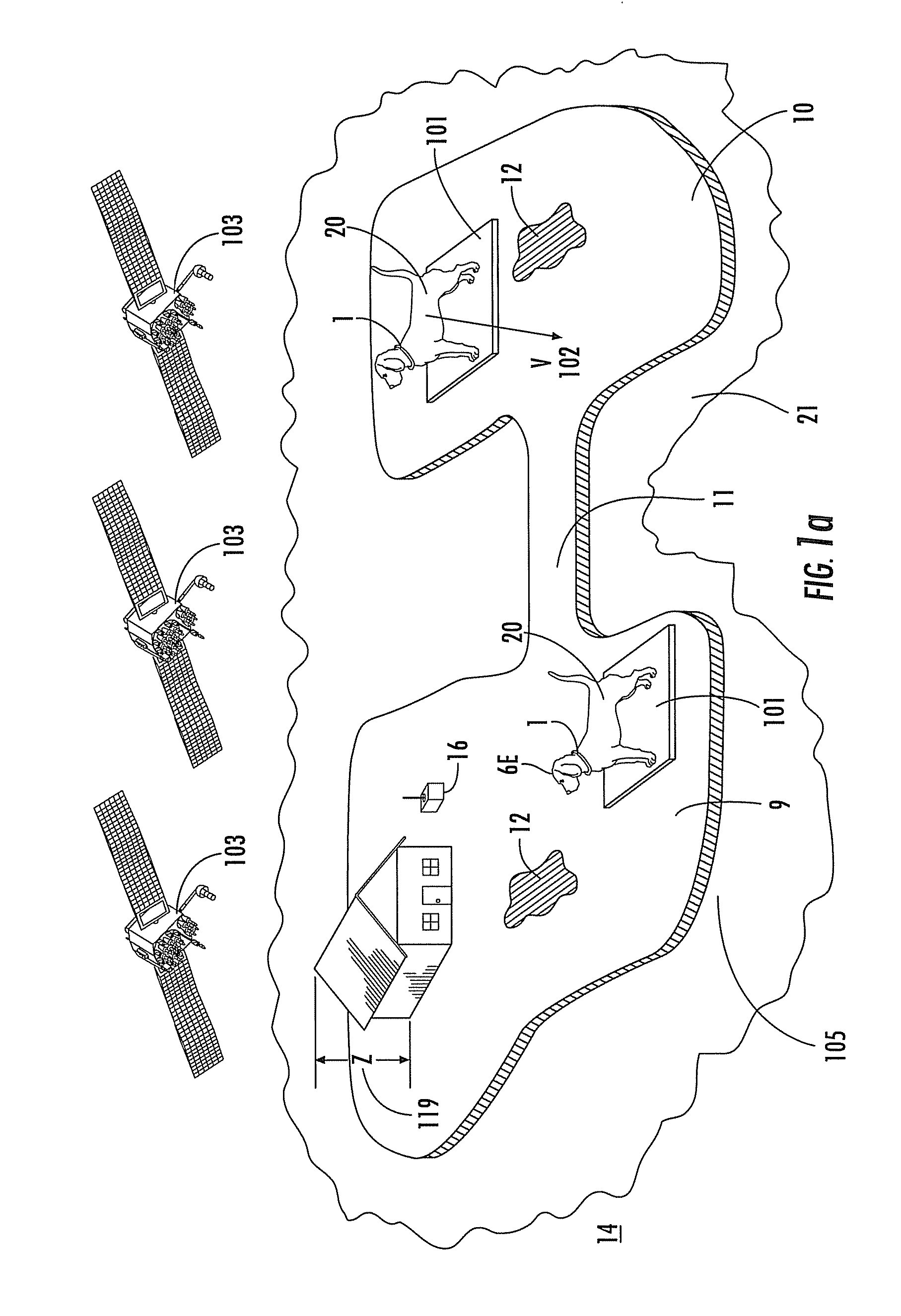 Large area position/proximity correction device with alarms using (d)gps technology