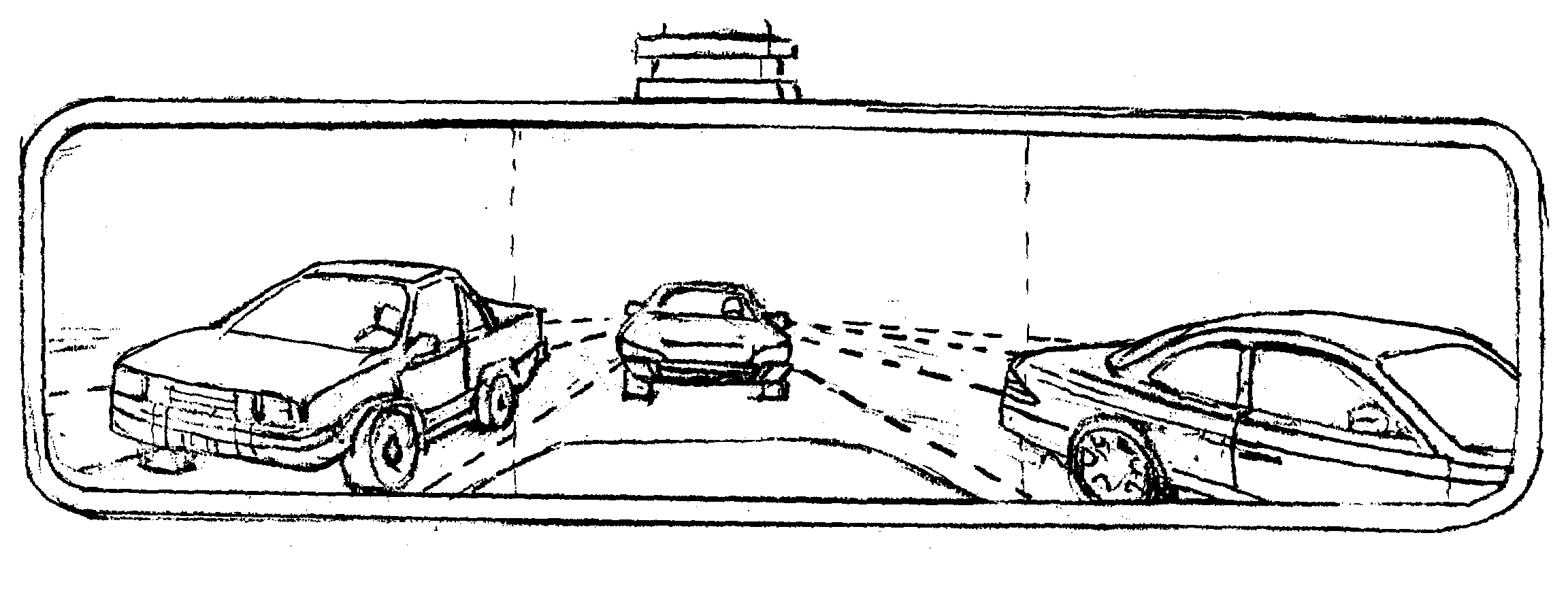 Wide-angled image display system for automobiles