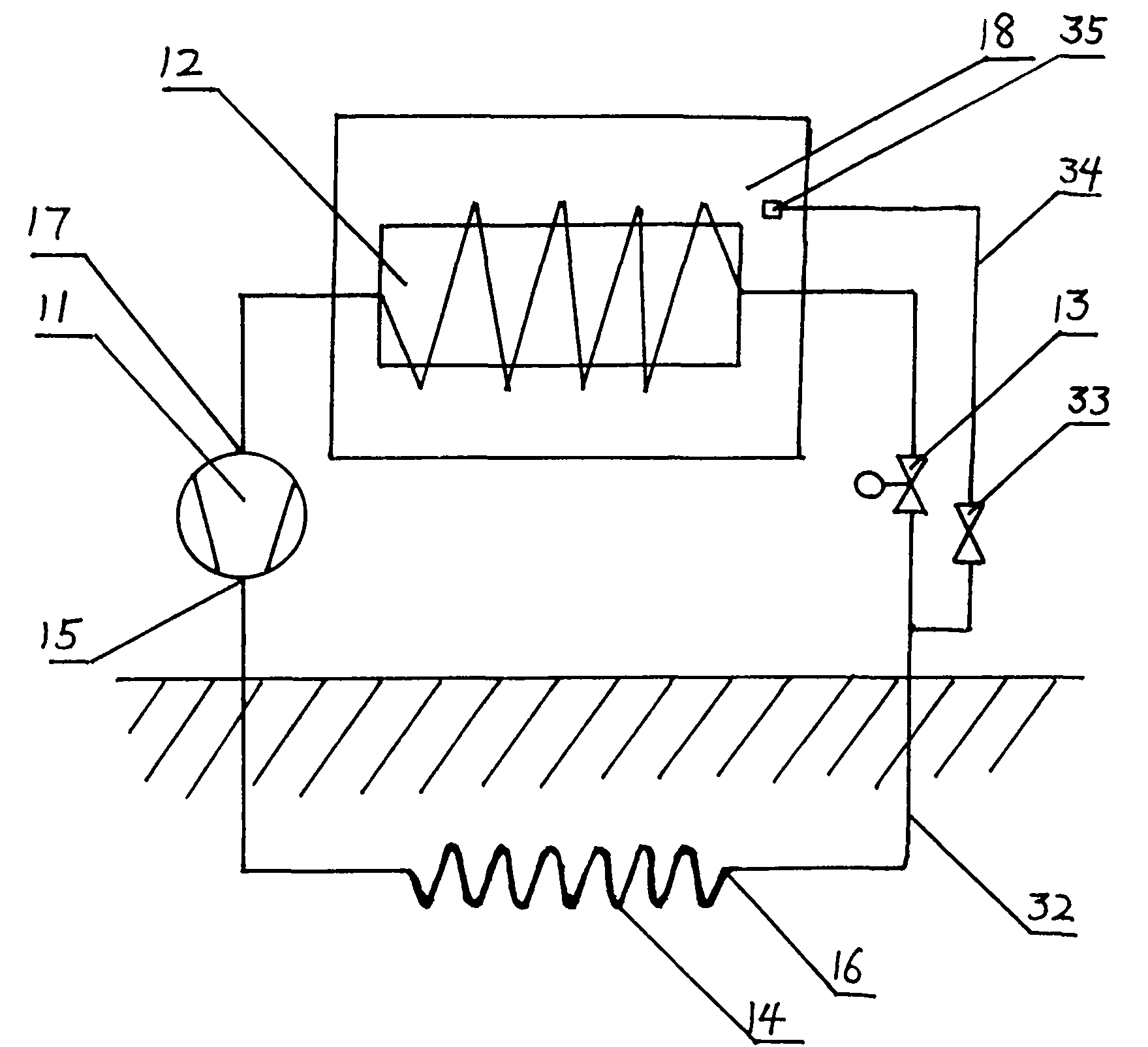 Carbon dioxide refrigeration device structure