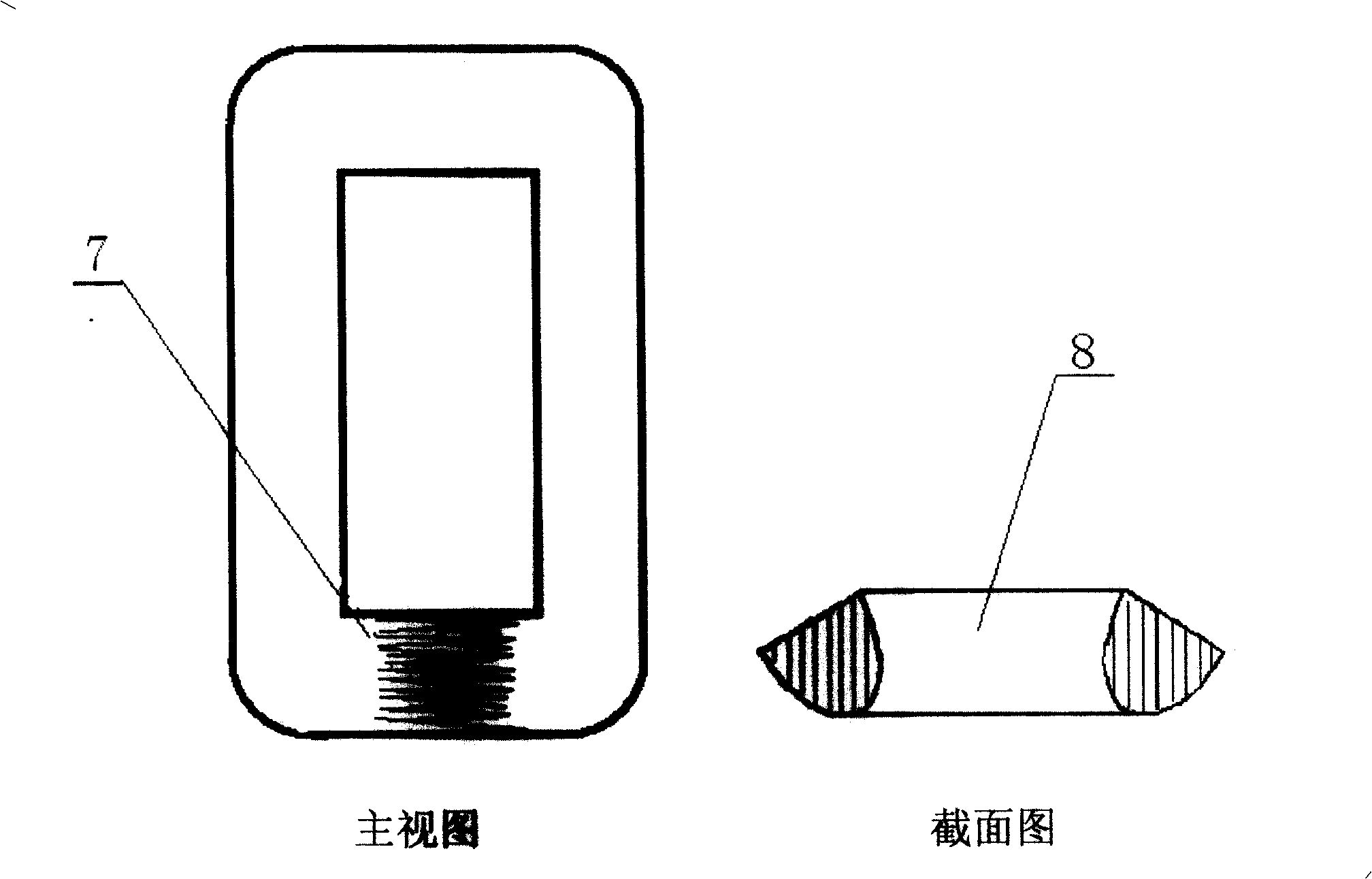 3-D triangle open mouth coiling iron core