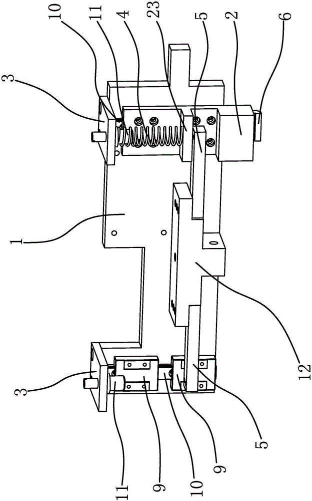 Workpiece clamping device of crystal bar orienting and material bonding machine