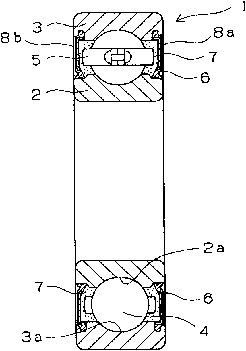 Grease composition and grease-sealed bearing