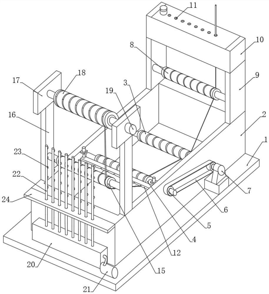 Balanced varnishing device based on varnished wire processing