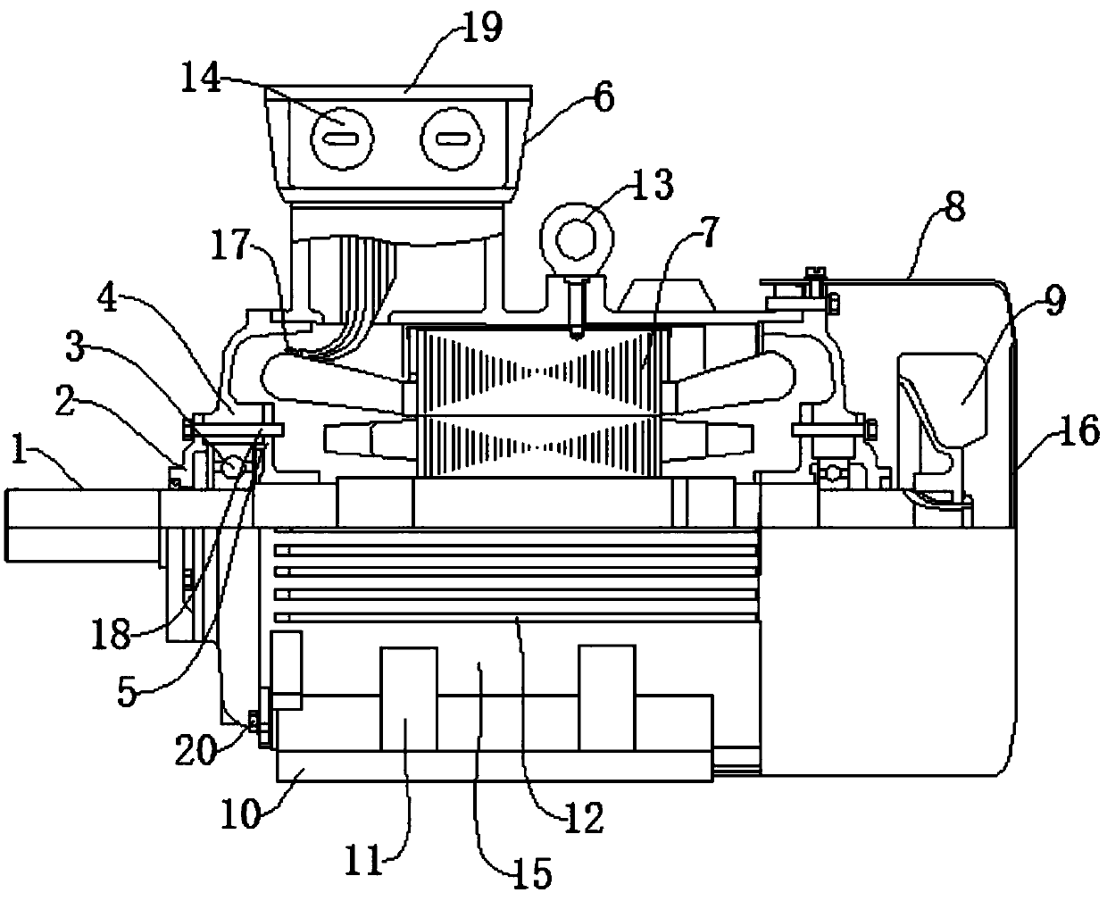 Three-phase asynchronous motor with ultrahigh efficiency and high torque