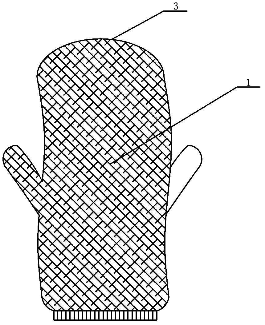 Glove-type abrasive paper with two sides capable of being used