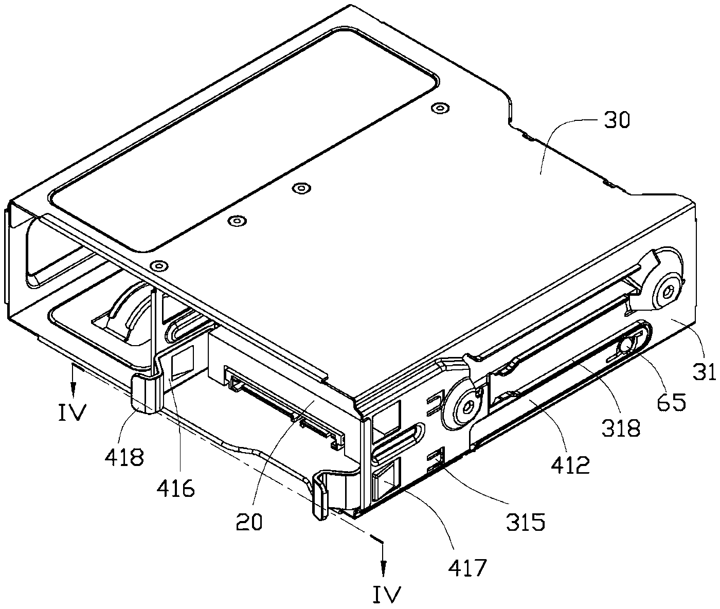 Fixing frame of data storage and fixing device