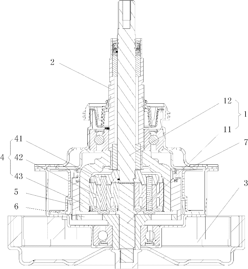 Speed reducing shaft clutch for washing machine