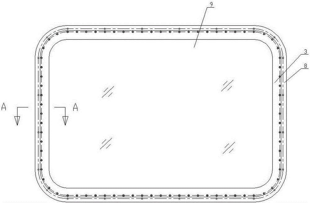 Fireproof shielding window for ship