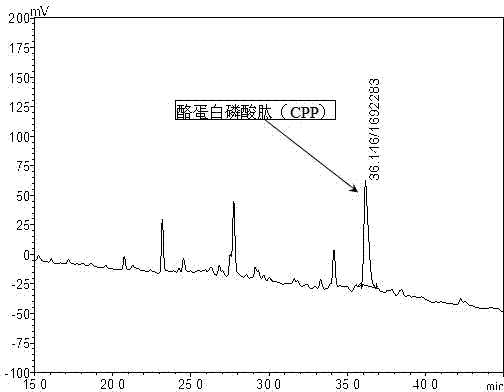 Liquid-phase detection method for casein phosphopeptides in milk