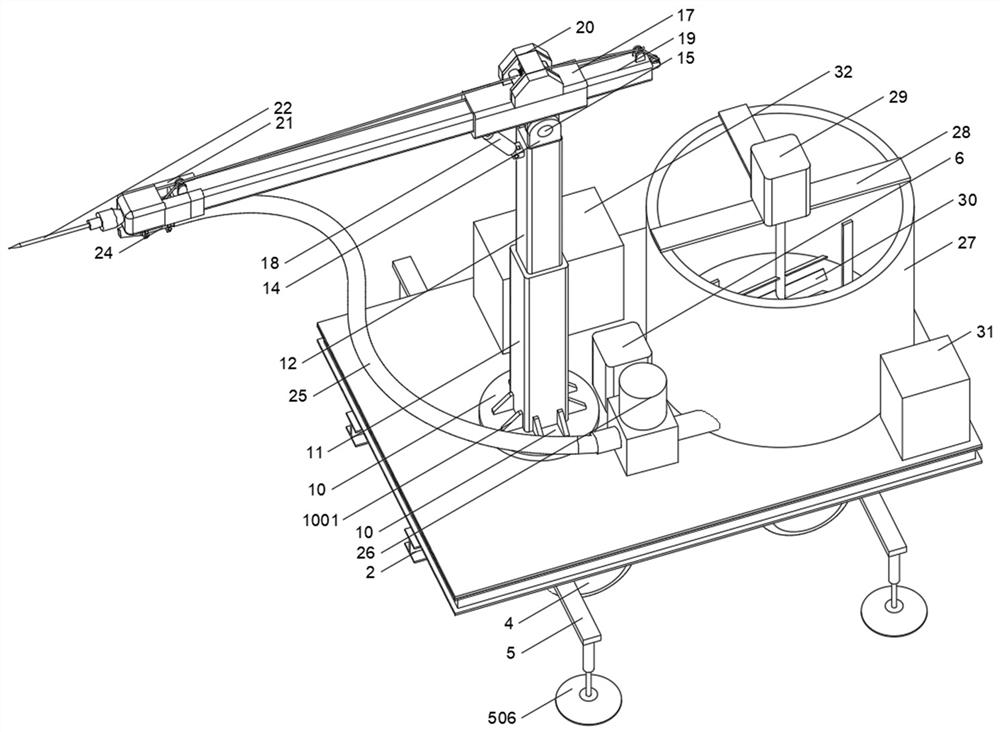 Distributed anchoring and grouting support device for deep mine fault fracture zone