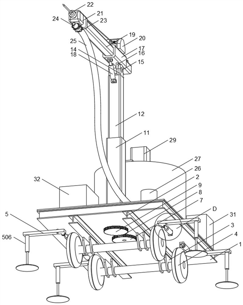 Distributed anchoring and grouting support device for deep mine fault fracture zone