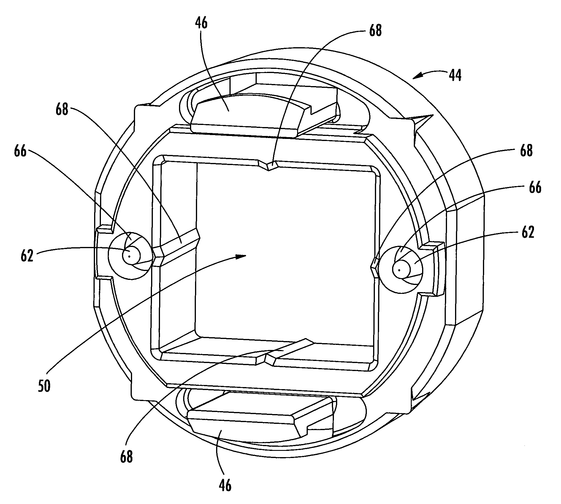 One-piece fiber optic receptacle