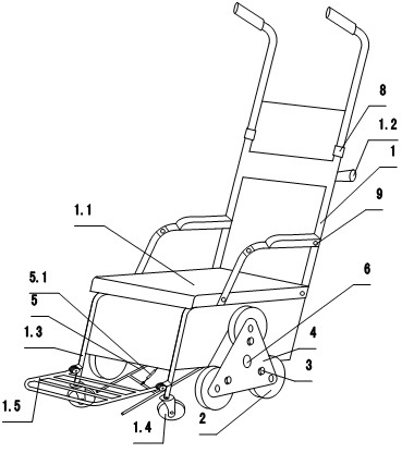 Electric stair climbing wheelchair