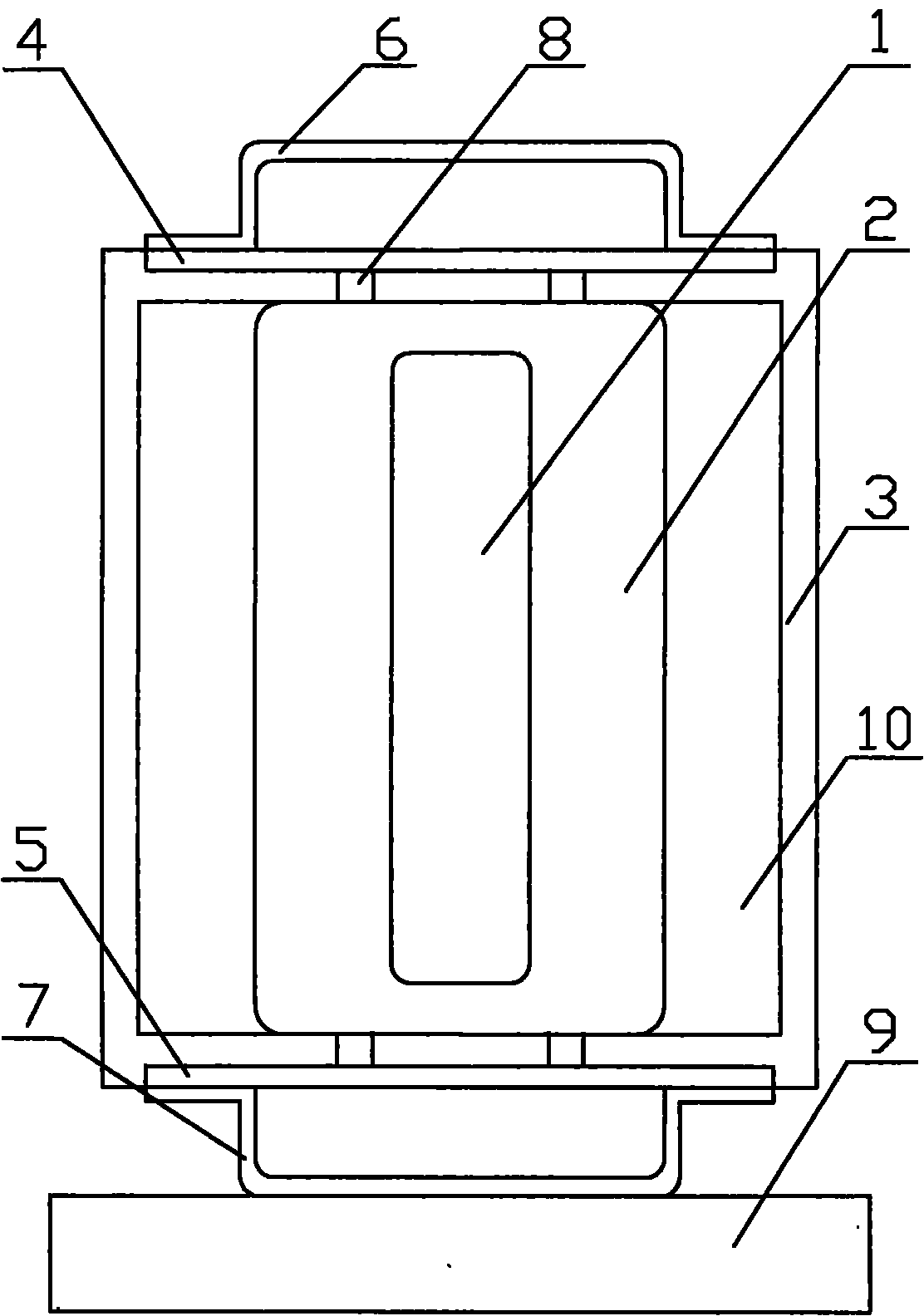 Single-phase shell type amorphous alloy dry-type transformer body