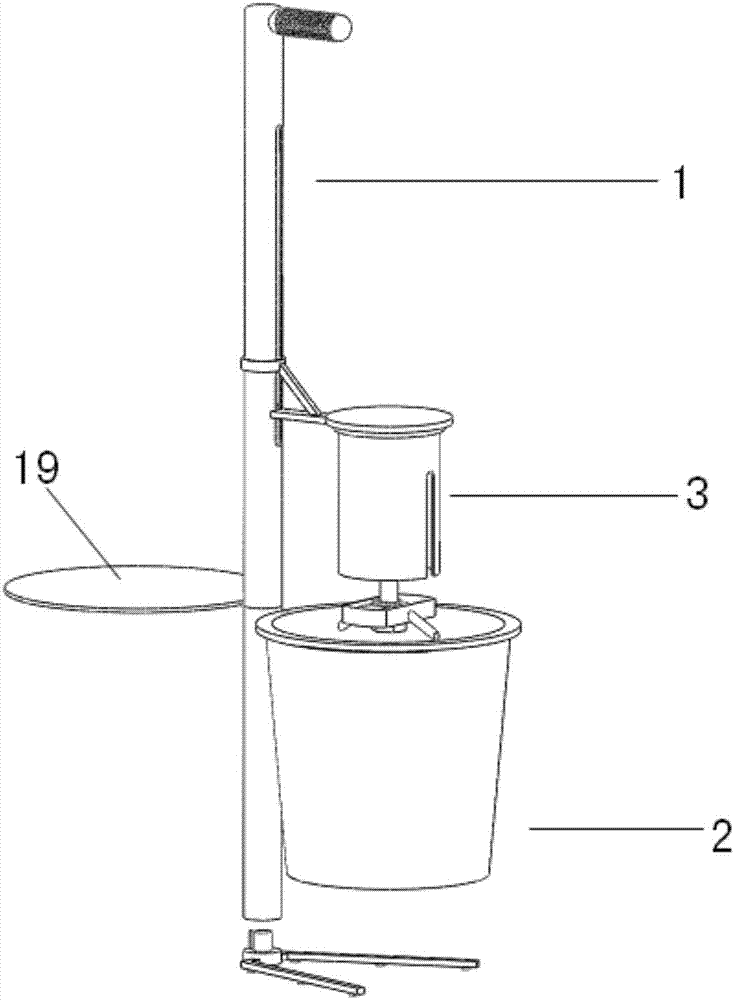 Automatic garbage packaging device having walking assisting function