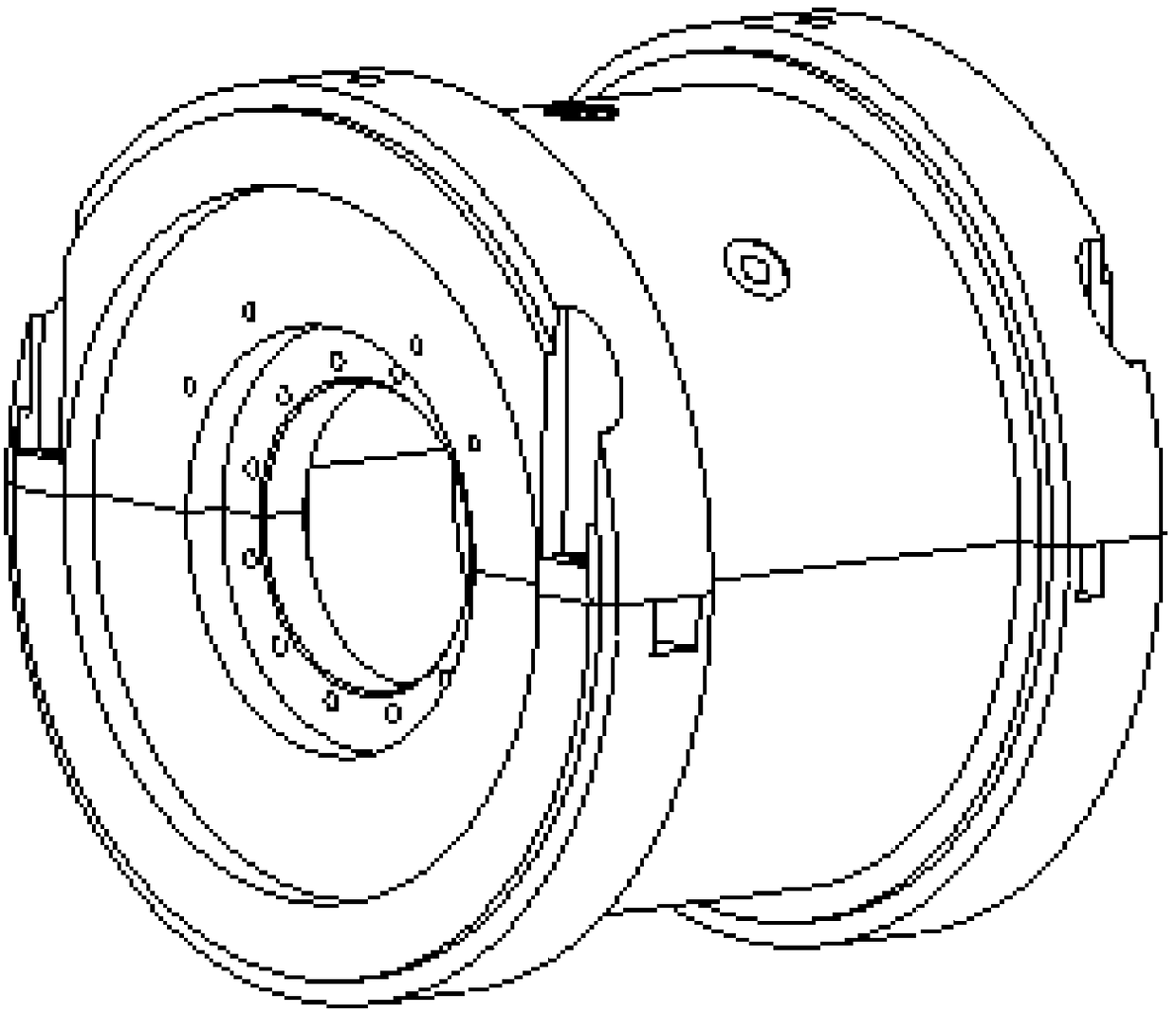 Integrated liquid rocket engine high-speed turbo pump rotor dynamic characteristics test device