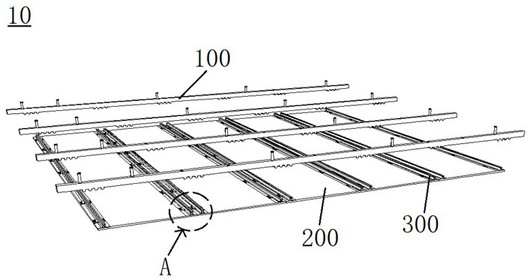 Fabricated double-layer keel suspended ceiling structure and mounting method thereof