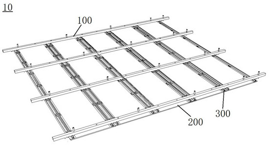 Fabricated double-layer keel suspended ceiling structure and mounting method thereof