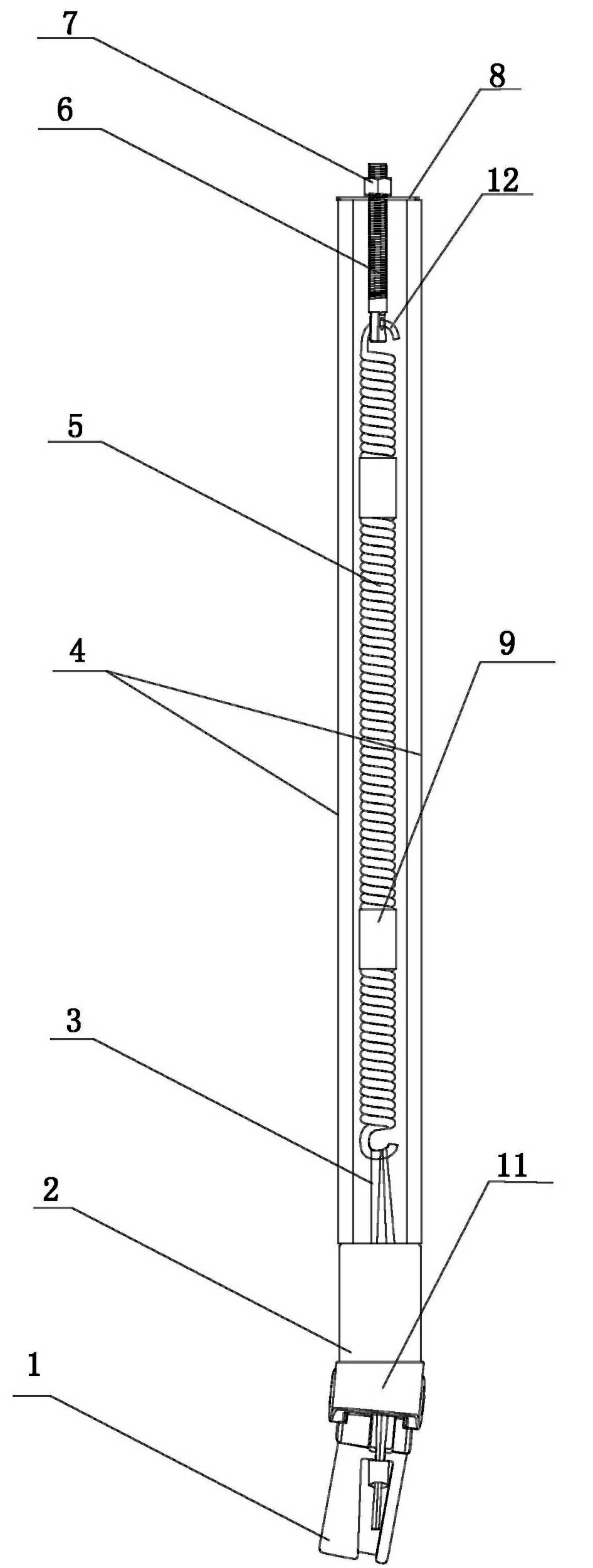 Arm tension spring structure of awning