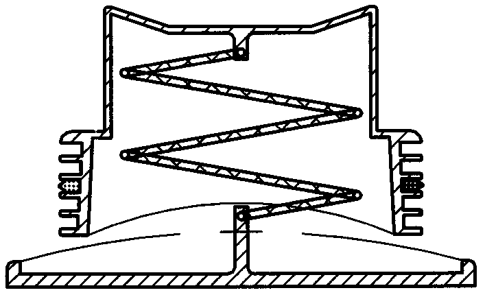 Piston-type swell prevention container