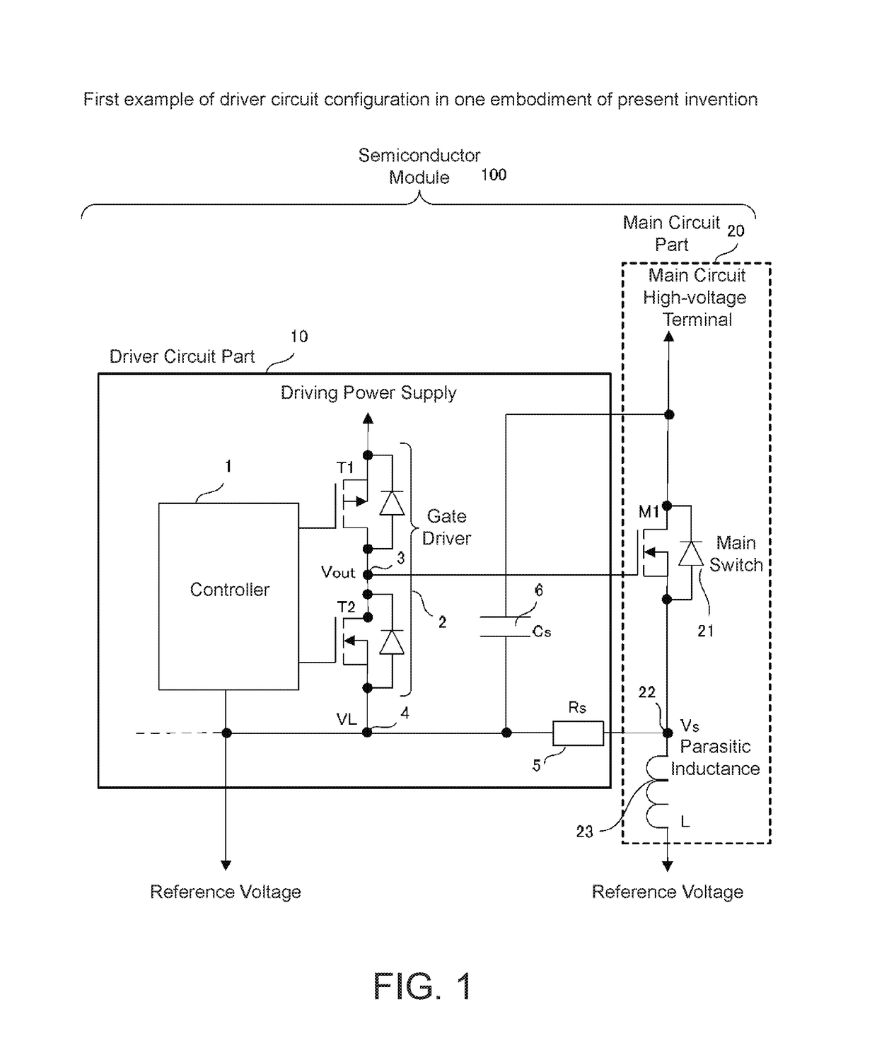 Driver circuit and semiconductor module having same