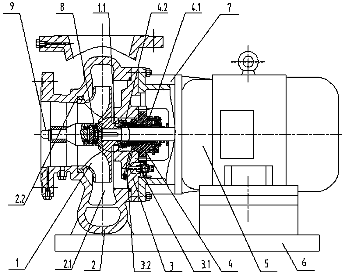 Horizontal high-back-pressure centrifugal pumping set