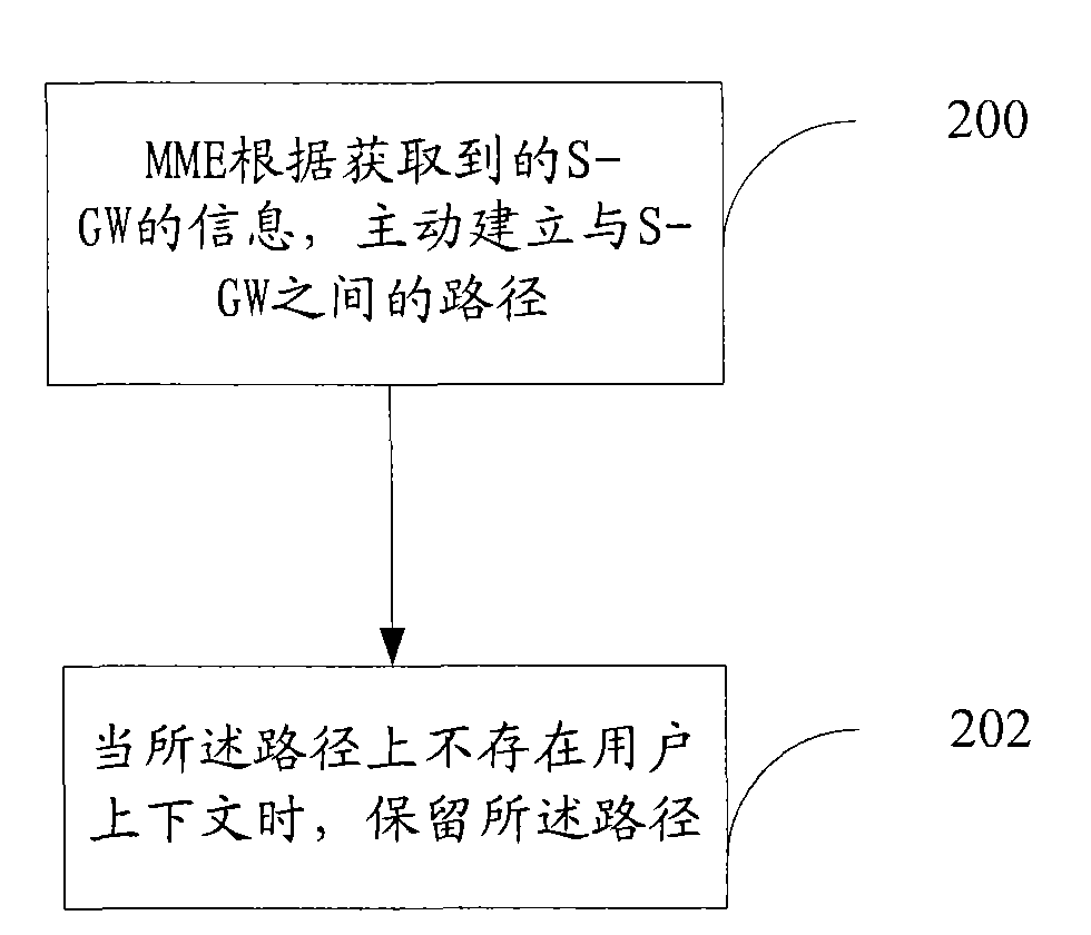 Method, device and system for managing path in system architecture evolution architecture