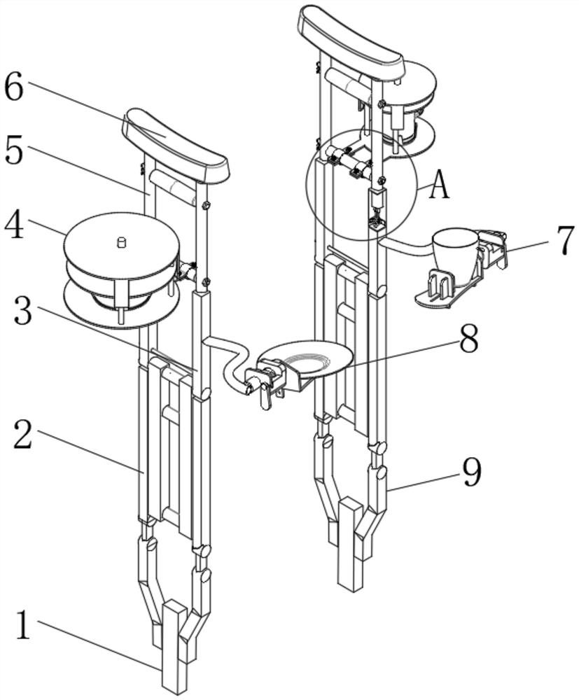 Auxiliary walking stick for rehabilitation department