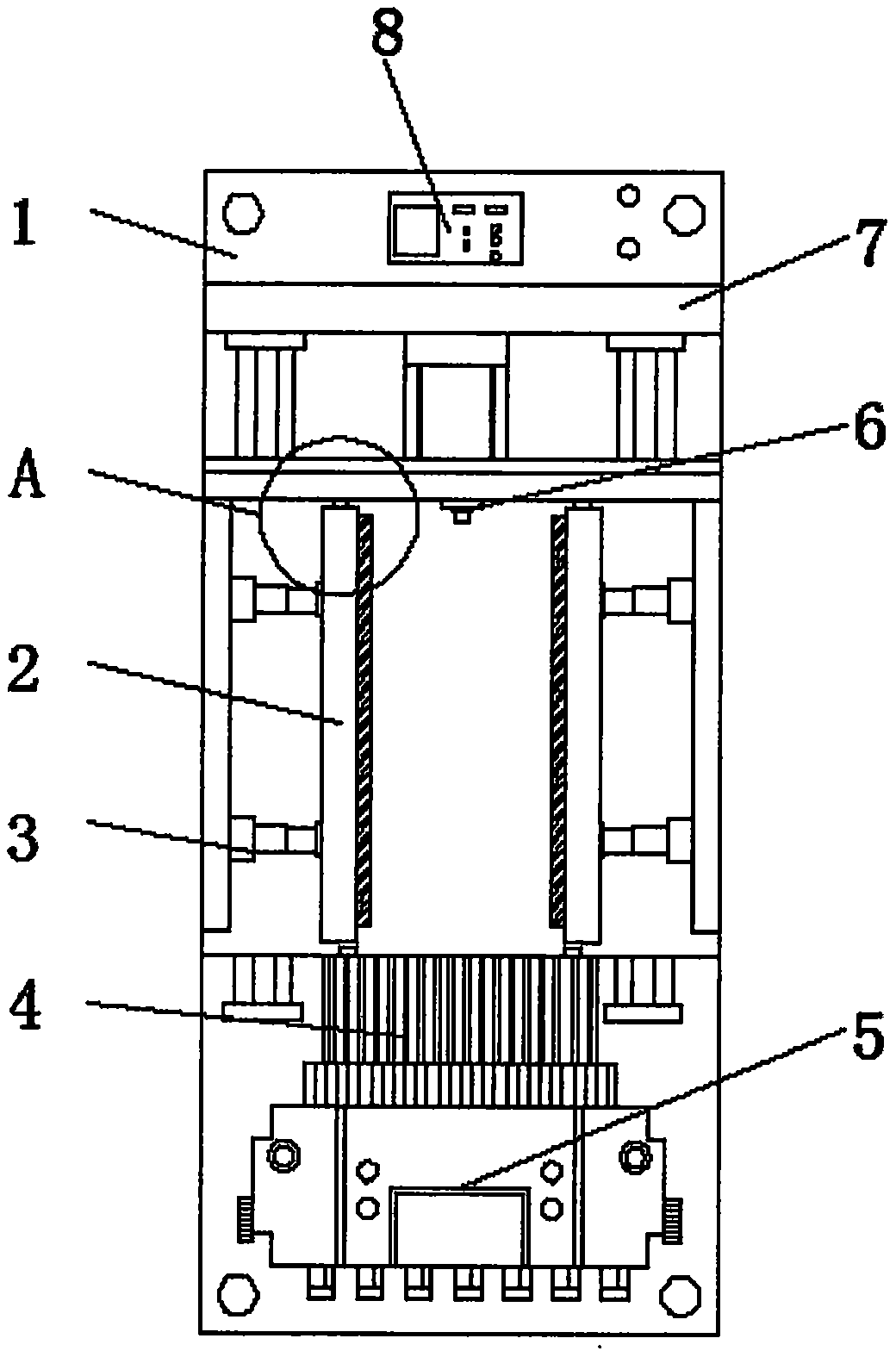 Automatic positioning and crimping device for wiring terminal of intelligent electric energy meter