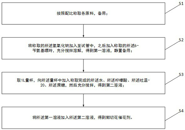 Fresh cut flower forcing agent and preparation method thereof