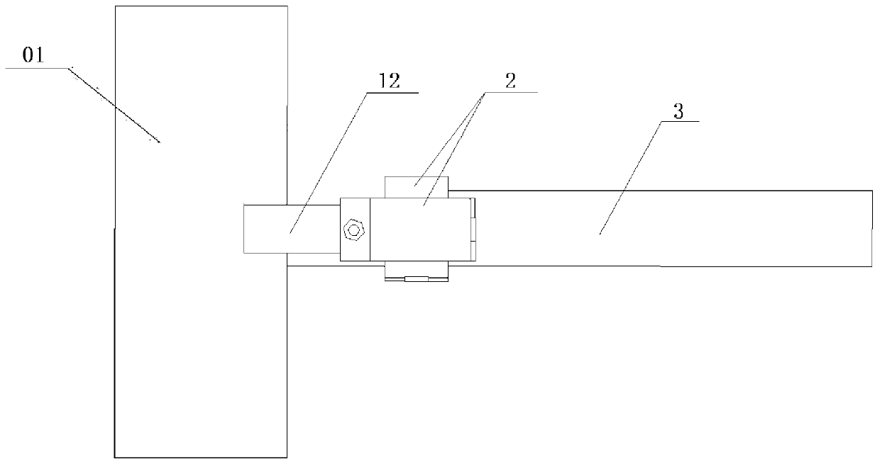 Scaffold construction method, scaffold connection structure and wall connecting piece