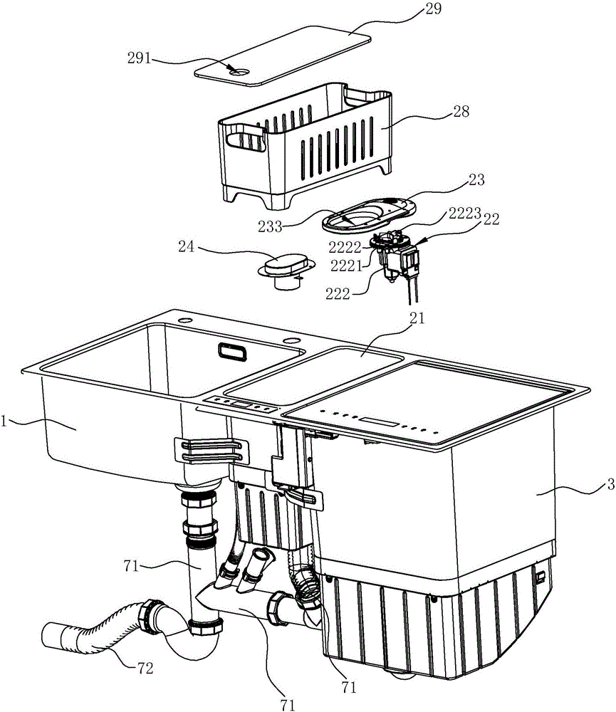 Integrated water channel cleaning device