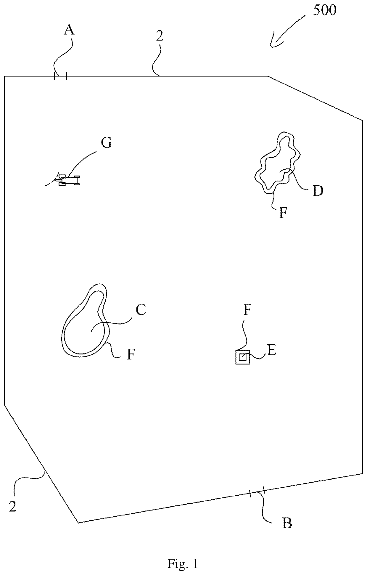 System and a method for determining a trajectory to be followed by an agricultural work vehicle