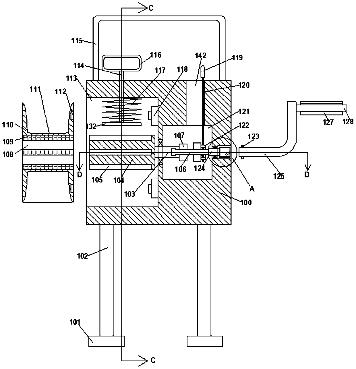 Winding device for recording equipment cables in movie and television projects