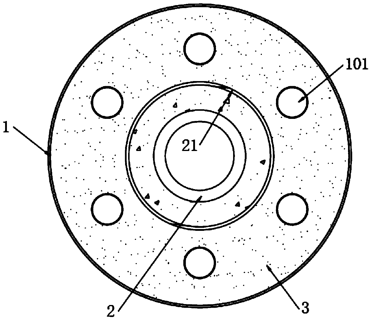 Flange for pressure vessel and machining method thereof