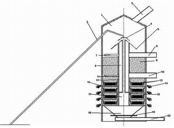 Multi-angle multi-surface multi-layer 360-degree air-supplying sinter ore cooling tower