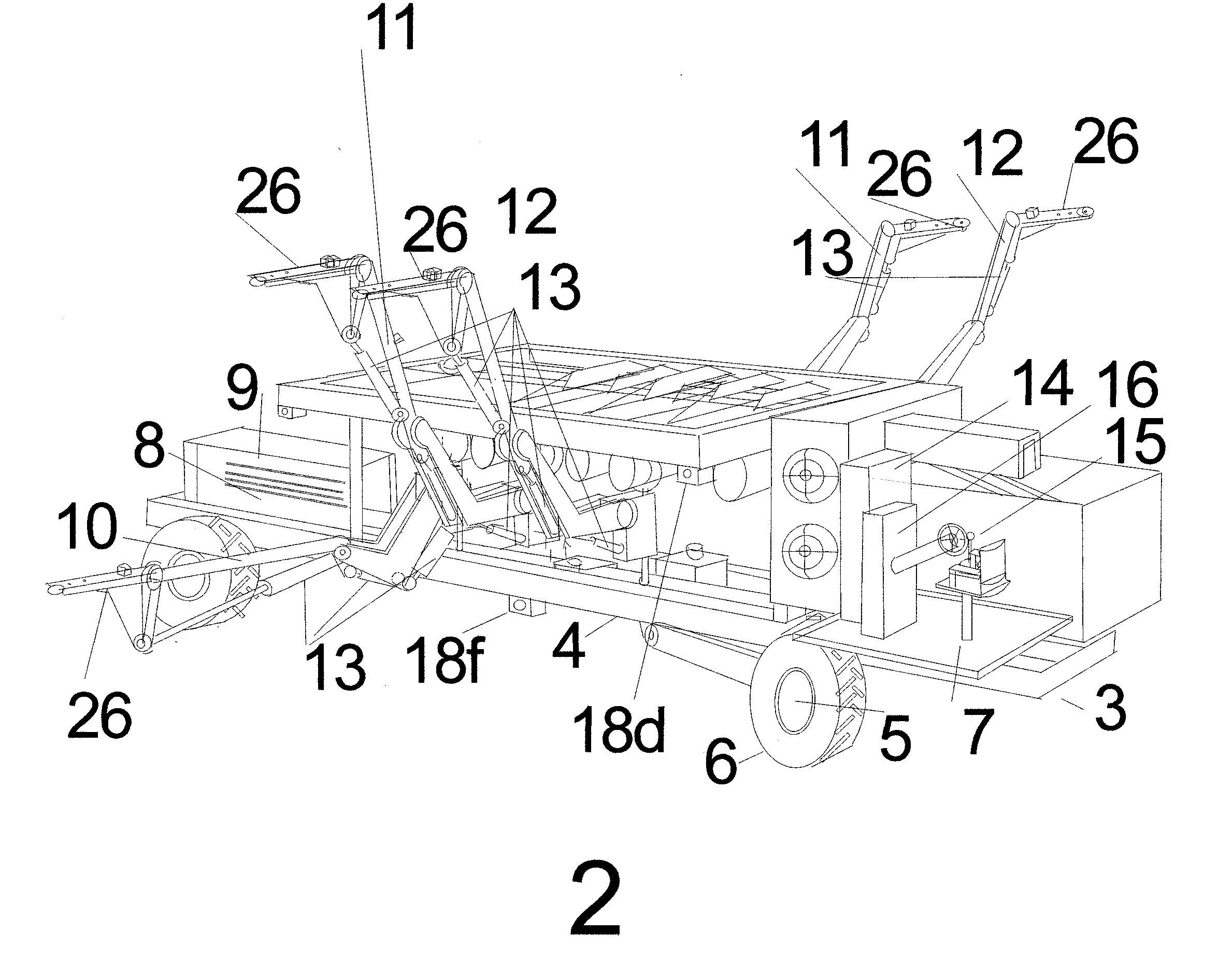 Fruit tree pruner and harvesting machine