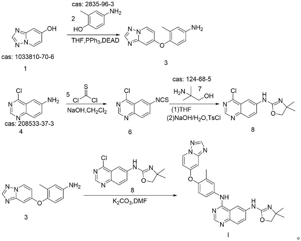 Preparation process of HER2 small-molecule inhibitor Fikatinib