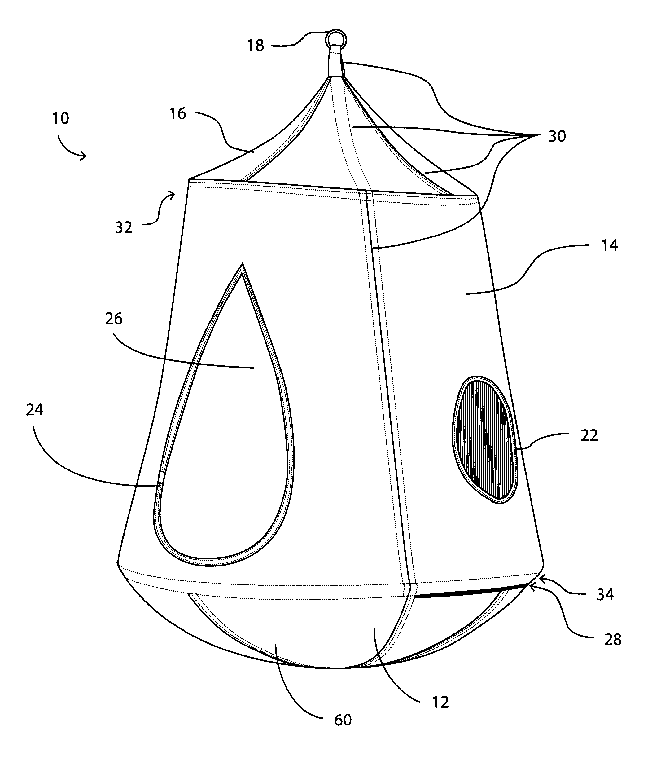 Suspended play structure