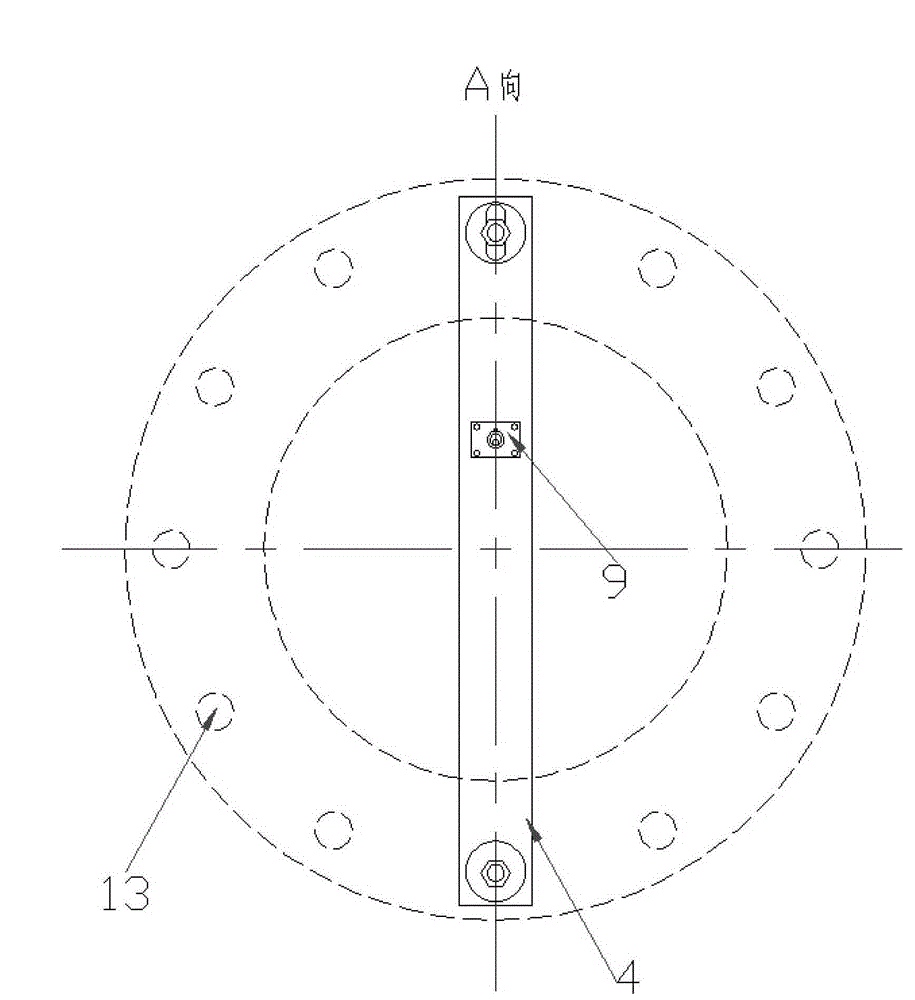 A light-duty stopper and installation method for axial movement measurement of large-scale cylindrical rotating equipment