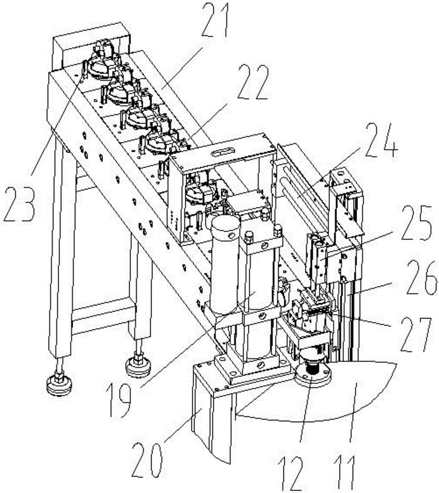 Automatic assembly mechanism of gear oil injector box body