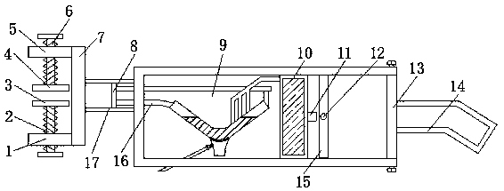 Automobile waste gas treatment device